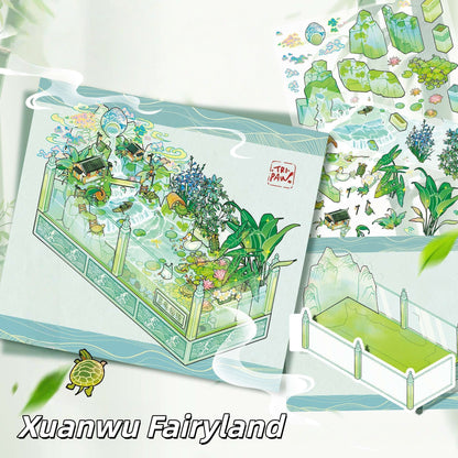 Universal Realm 3D Sticker | 6 Cute Miniature Scenes