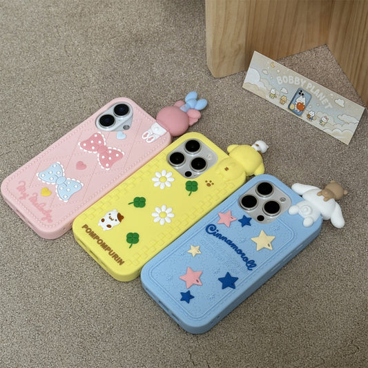 Cute Animals Belly Down Silicone Phone Case