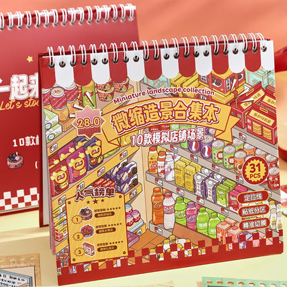 Town Store 3D Sticker Book