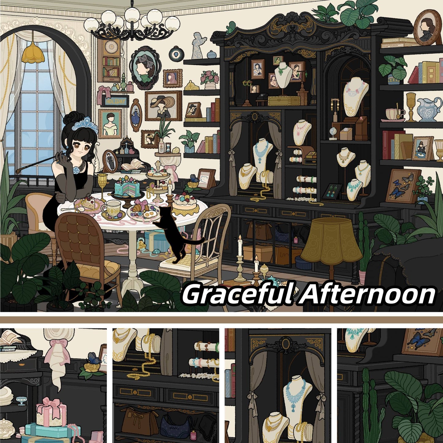 Her Daily Moments 3D Sticker | 4 Cute Miniature Scenes