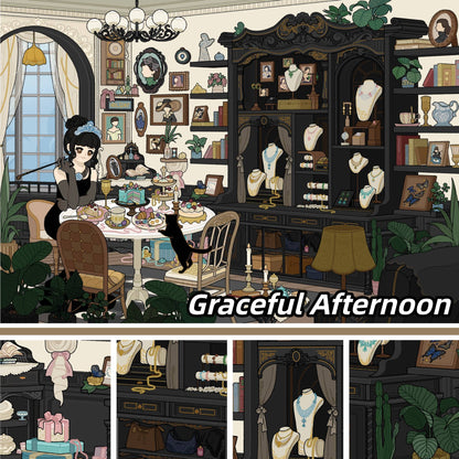 Her Daily Moments 3D Sticker | 4 Cute Miniature Scenes