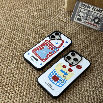 Dog with Printed Tote Bag Acrylic Phone Case