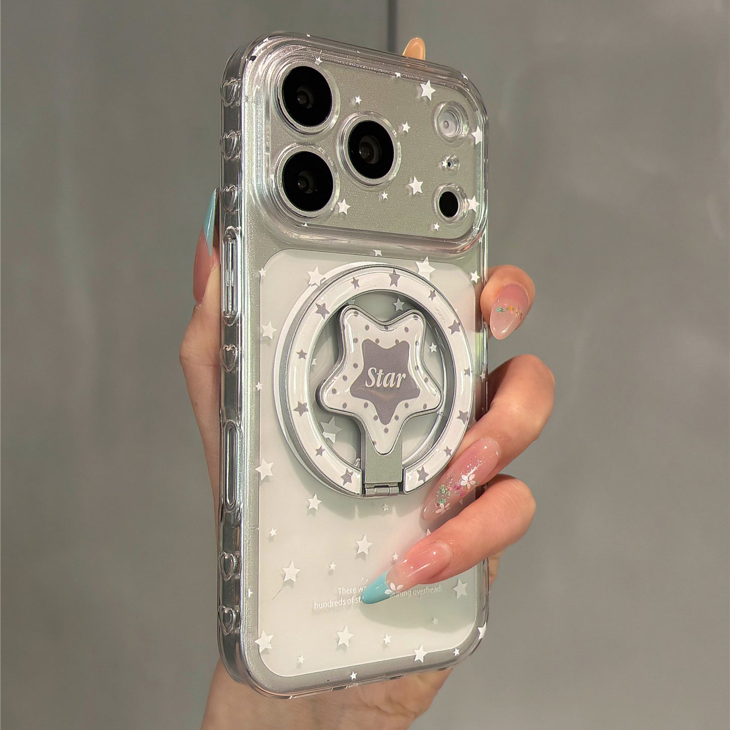 Simple Star Magnetic Stand Acrylic Phone Case