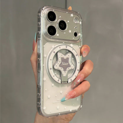 Simple Star Magnetic Stand Acrylic Phone Case