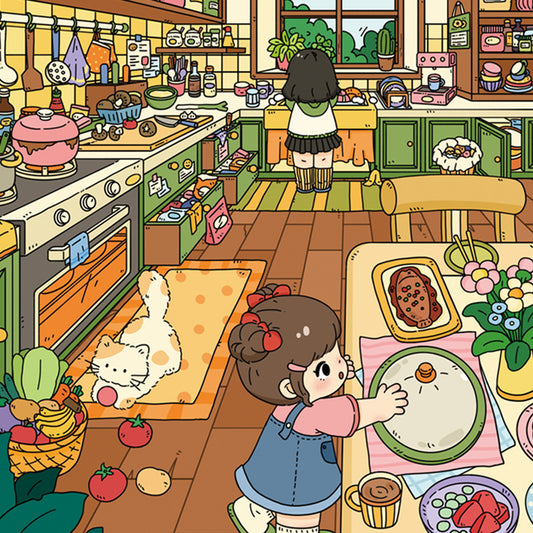 Cozy Little Room 3D Sticker | 2 Cute Miniature Scenes