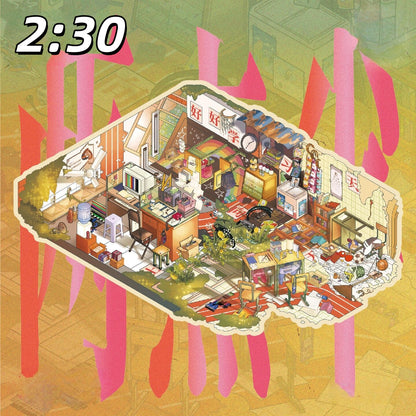 2005 Series 3D Sticker | 2 Cute Miniature Scenes