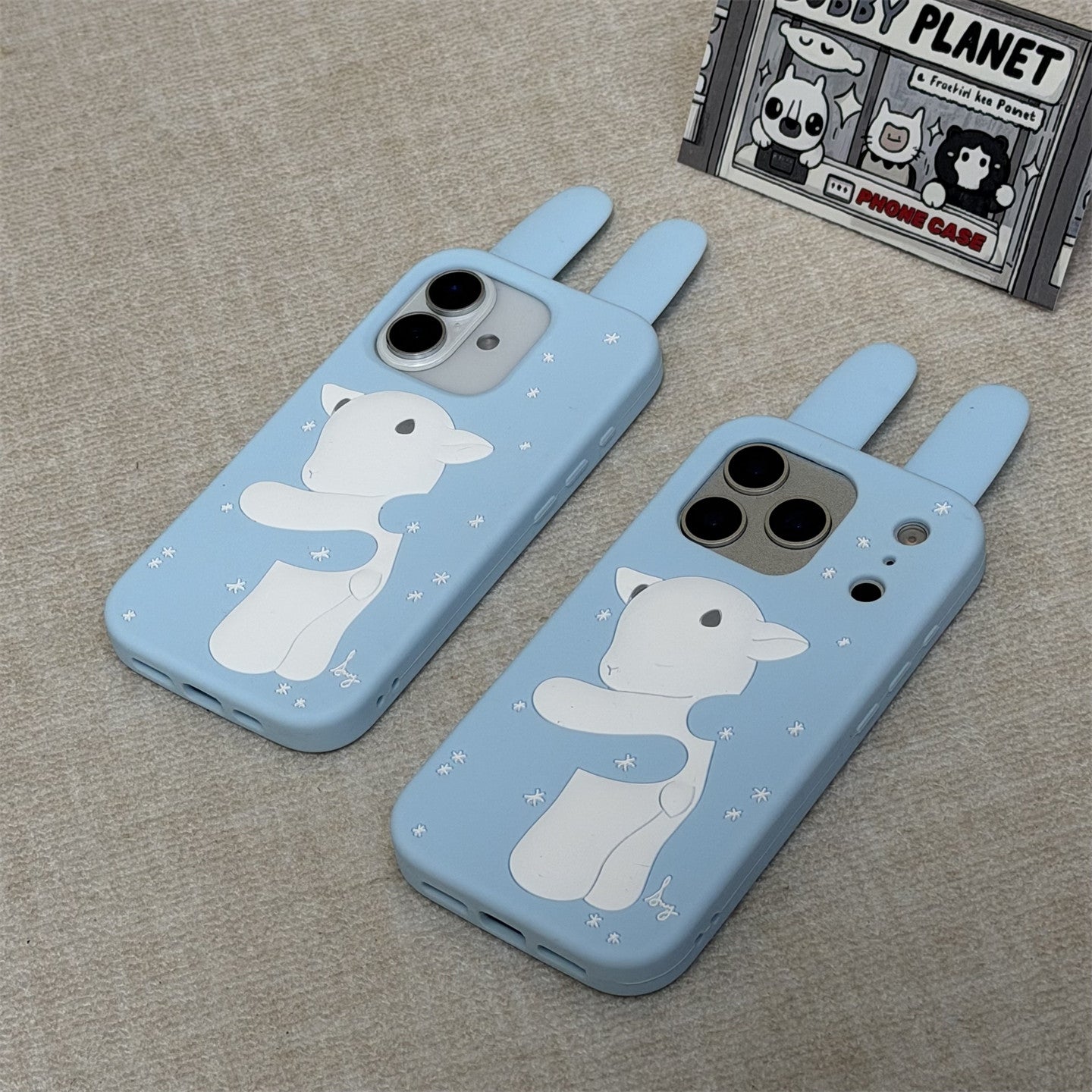 Snowflake Sheep Silicone Phone Case