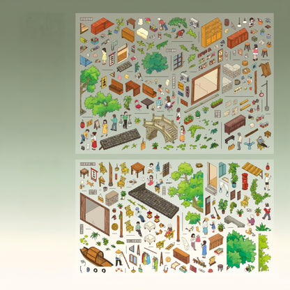 Gentle Days 3D Sticker | 3 Cute Miniature Scenes