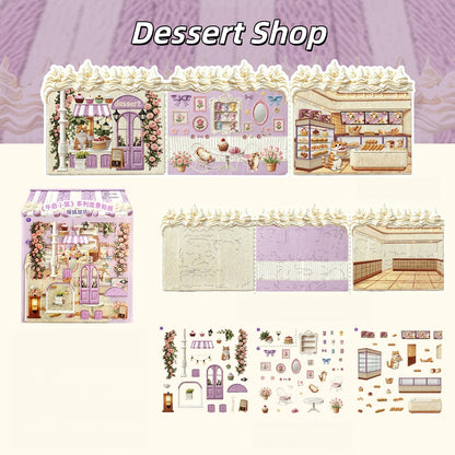 Corner Shop 3D Sticker | 4 Cute Miniature Scenes
