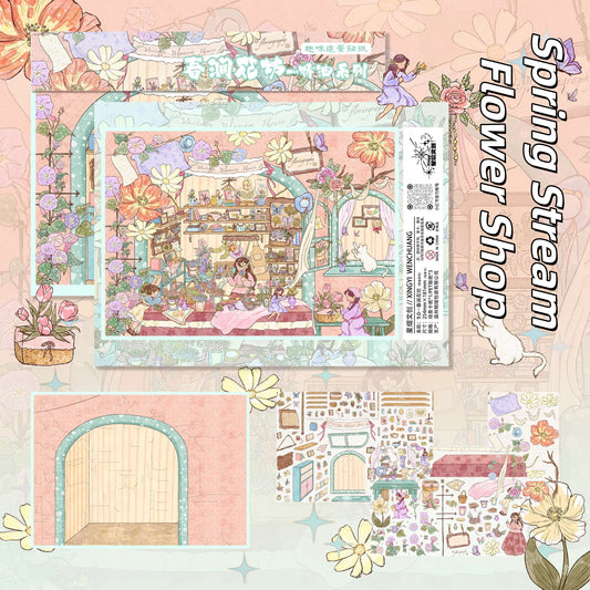 A Sip of Comfort 3D Sticker | 4 Cute Miniature Scenes