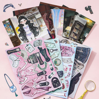 Republican Era Style Dress Up 3D Sticker Book