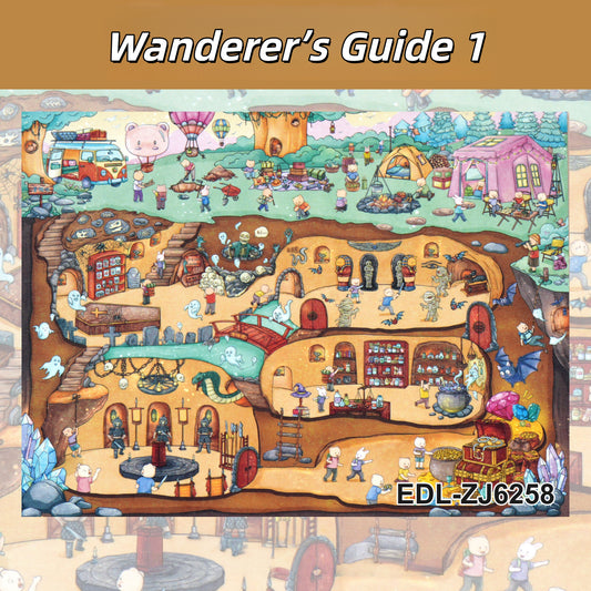 Wanderer’s Guide 3D Sticker | 4 Cute Miniature Scenes