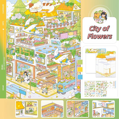 Paperfairy Tale 3D Sticker | 4 Cute Miniature Scenes