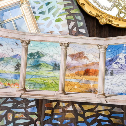 Scenic Journey 3D Sticker | 4 Cute Miniature Scenes