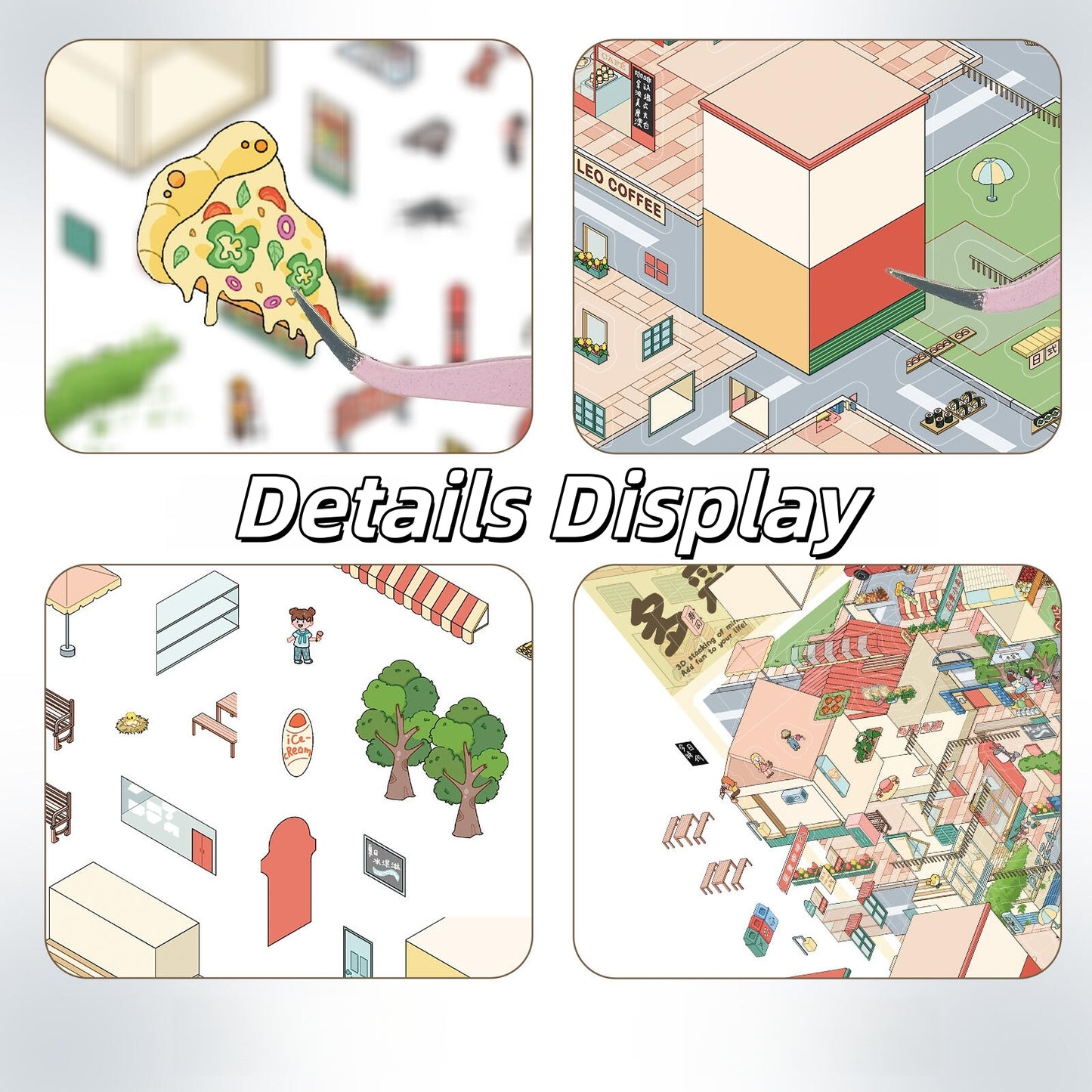 Colorful Town 3D Sticker