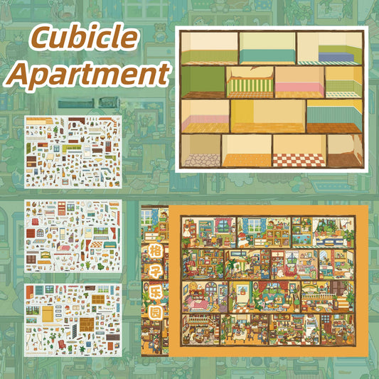 Cubicle Apartment 3D Sticker