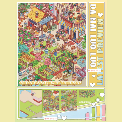 Dreams in Every Season 3D Sticker | 4 Cute Miniature Scenes