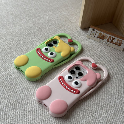 Heart-Handing Little Monster Silicone Phone Case