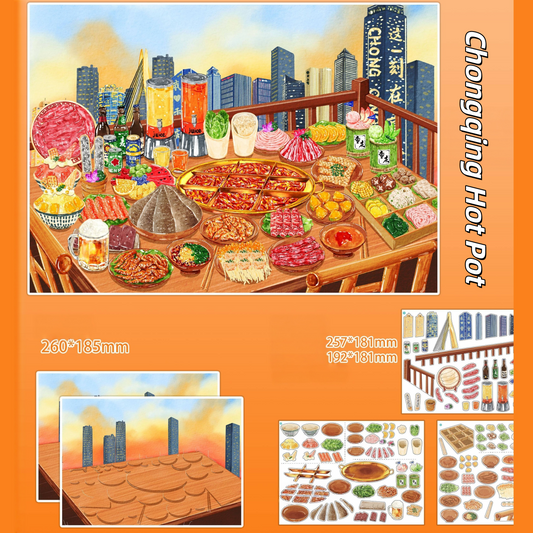 Local Favorites 3D Sticker | 4 Cute Miniature Scenes