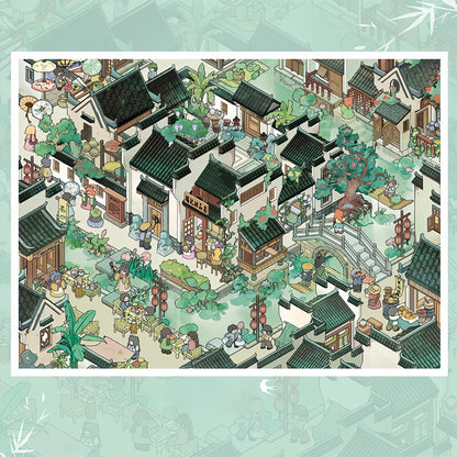 Ancient Yard 3D Sticker | 2 Cute Miniature Scenes