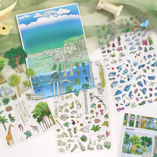 Hidden Wonders 3D Sticker | 2 Cute Miniature Scenes