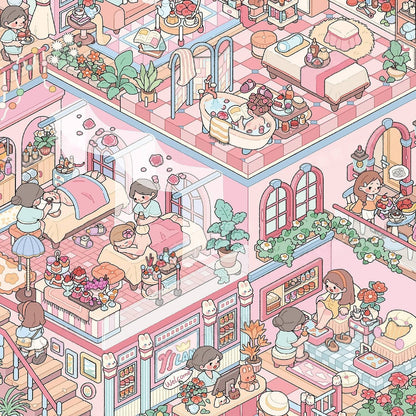 Float & Dream 3D Sticker | 2 Cute Miniature Scenes
