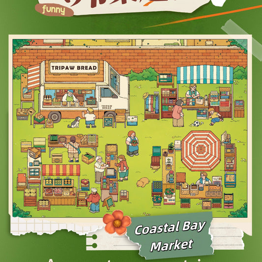 Whimsical Journey 3D Sticker | 4 Cute Miniature Scenes