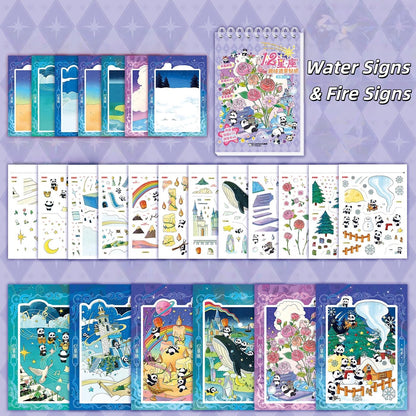 12 Zodiac Signs 3D Sticker Book