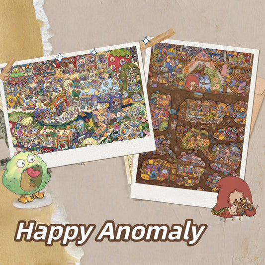 Happy Anomaly 3D Sticker | 2 Cute Miniature Scenes