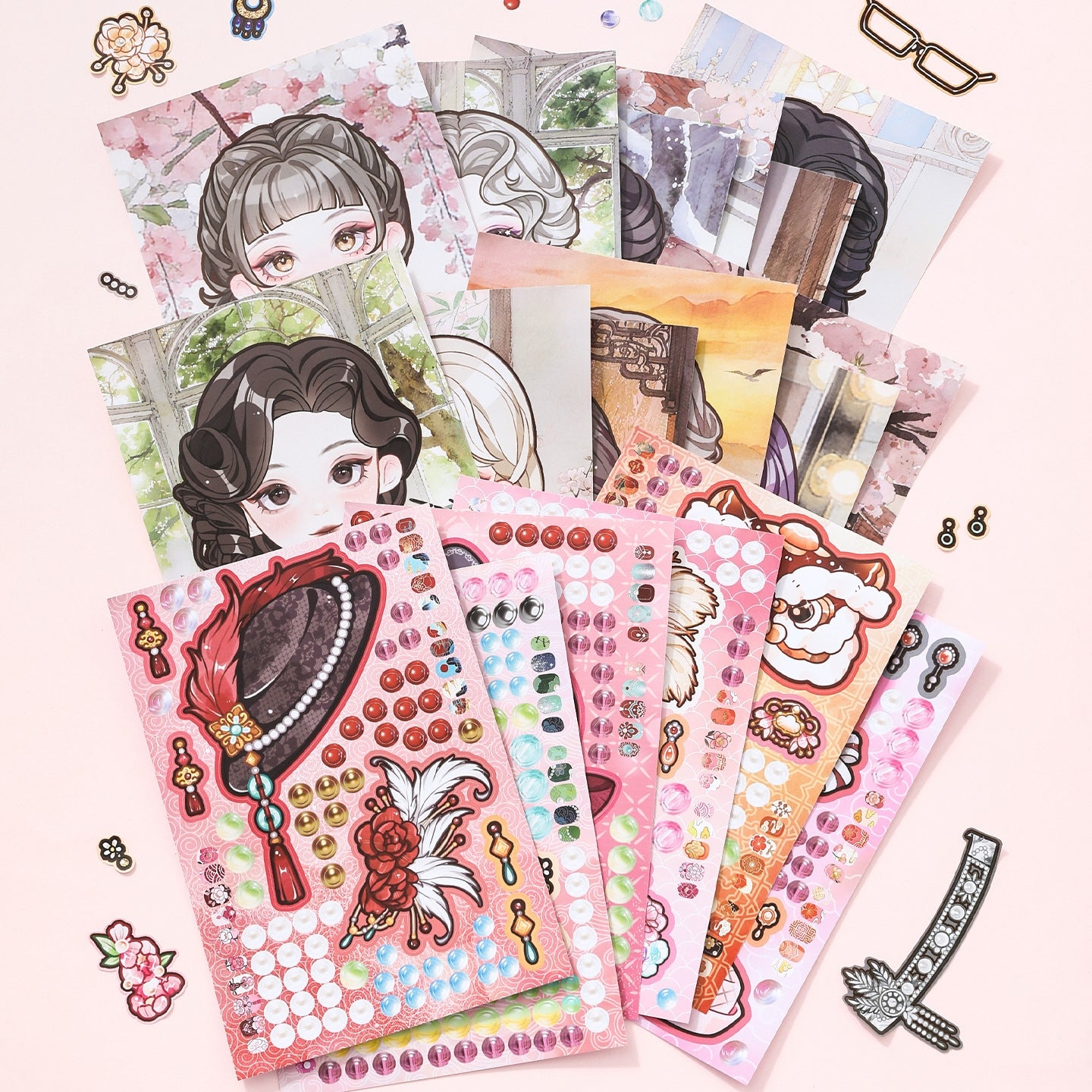 Pretty Girl Dress Up 3D Sticker Book