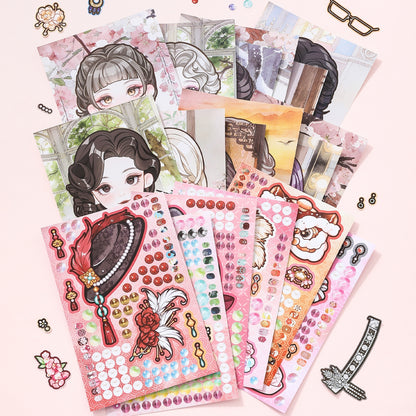 Pretty Girl Dress Up 3D Sticker Book