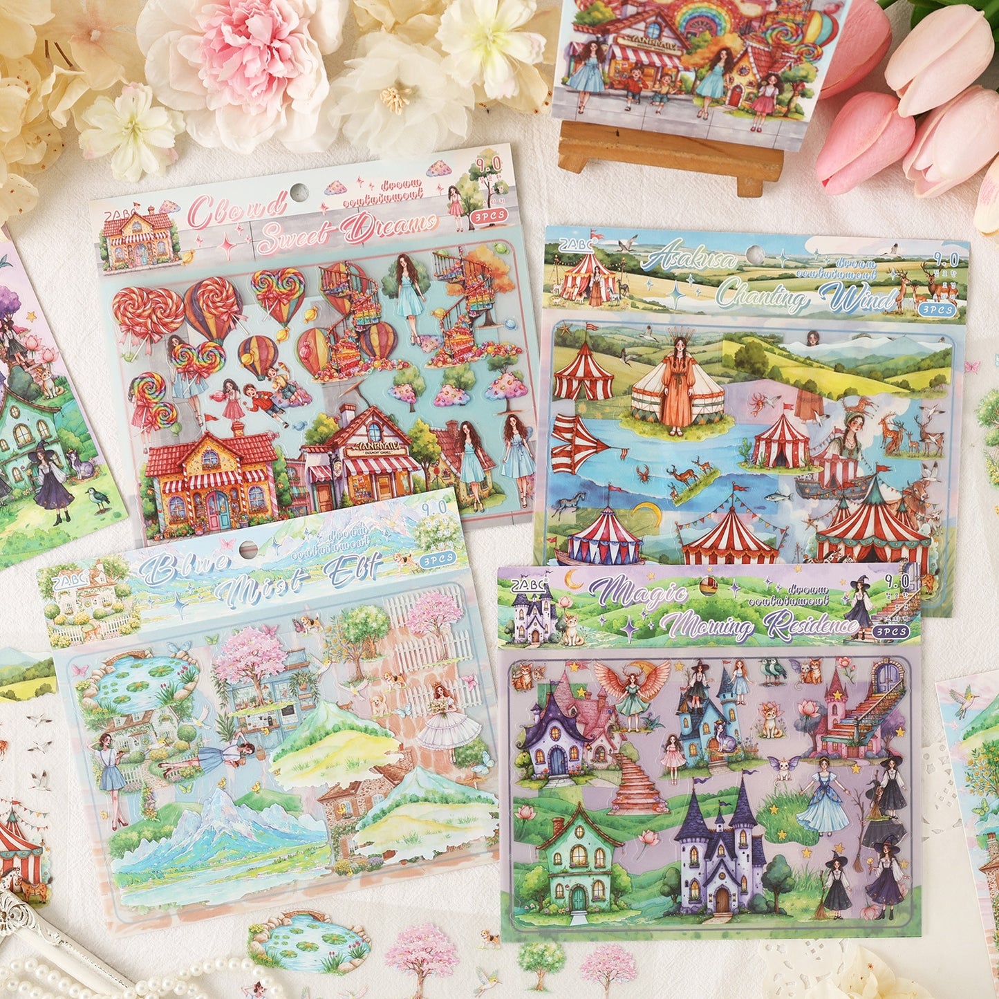 Dream Containment 3D Sticker | 4 Cute Miniature Scenes
