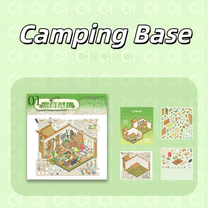 Life Game Series 3D Sticker | 3 Cute Miniature Scenes