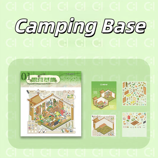 Life Game Series 3D Sticker | 3 Cute Miniature Scenes