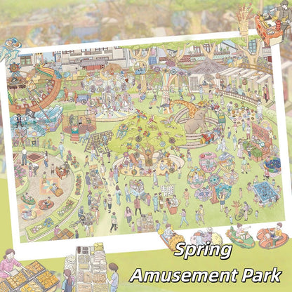 Spring Fling 3D Sticker | 2 Cute Miniature Scenes