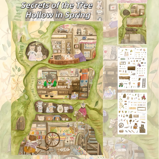 Forest Seasons 3D Sticker | 2 Cute Miniature Scenes