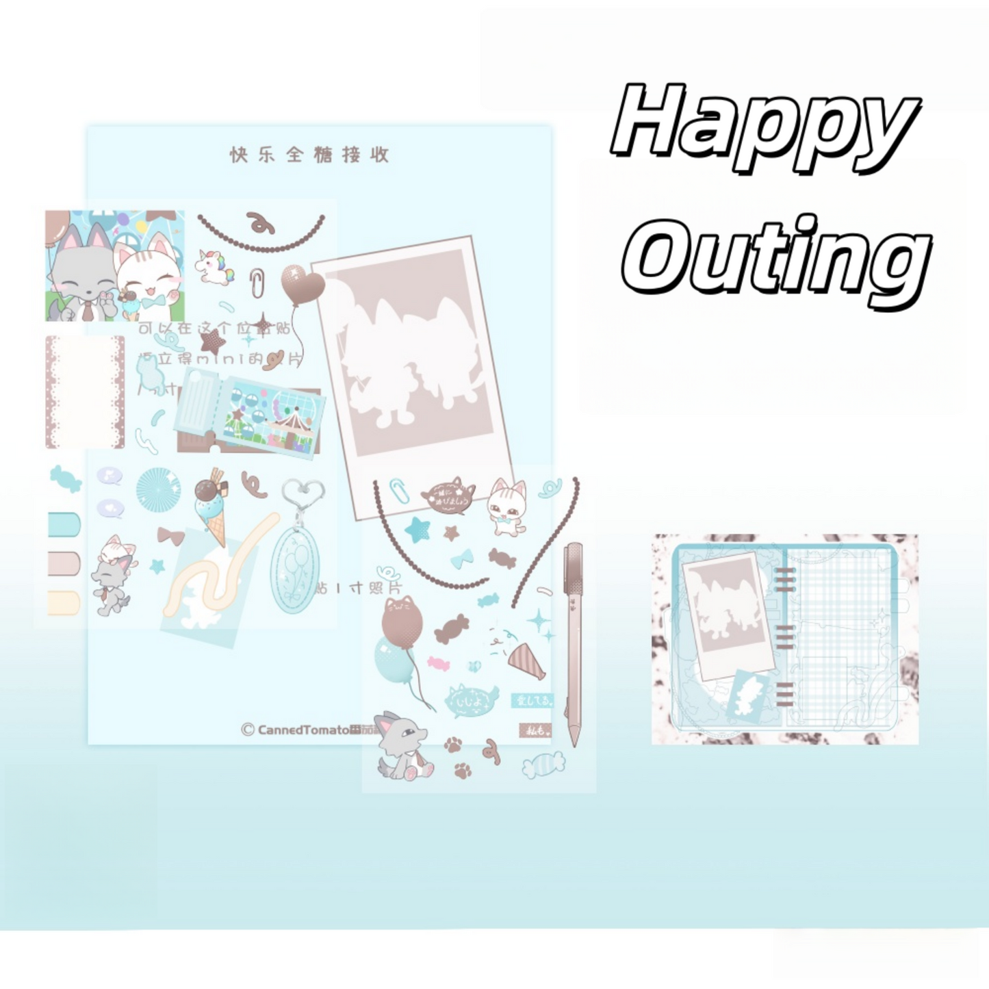 Valentine's Special 3D Sticker | 2 Cute Miniature Scenes