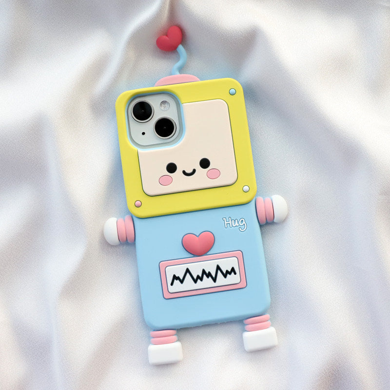Heart Robot Silicone Phone Case