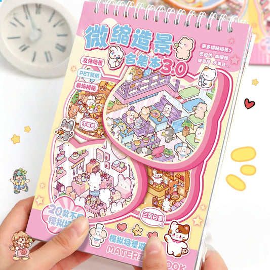 Furry Town 3D Sticker Book