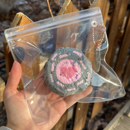 Dusty Pink Vinyl Double-Decker Toast Squishy