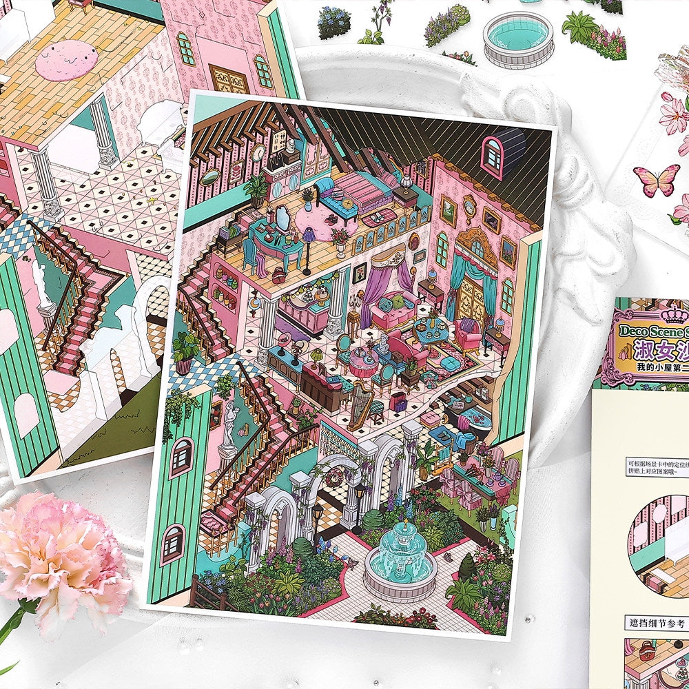 Noble Gathering 3D Sticker | 2 Cute Miniature Scenes