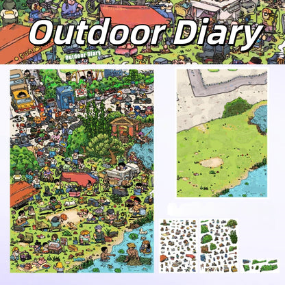 Fantastical City 3D Sticker | 3 Cute Miniature Scenes