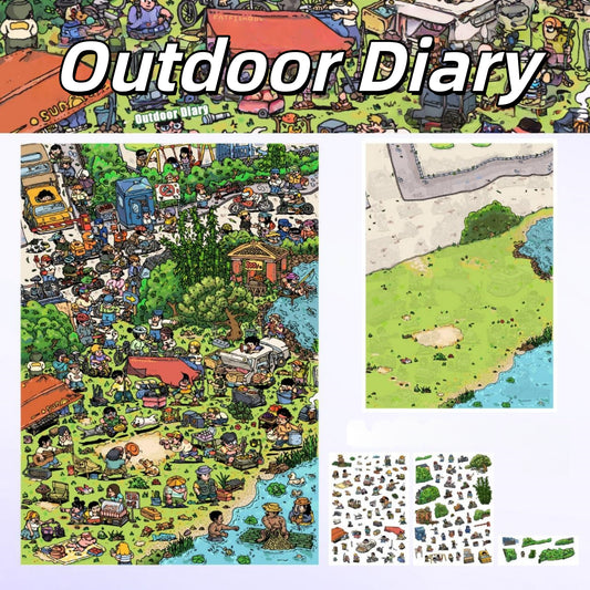 Fantastical City 3D Sticker | 3 Cute Miniature Scenes