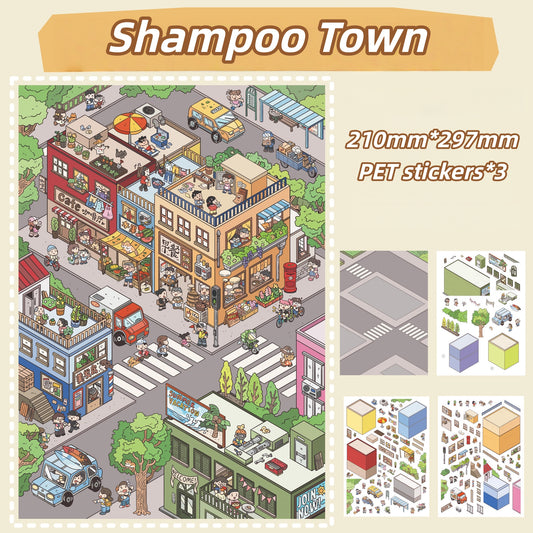 Shampoo Town 3D Sticker