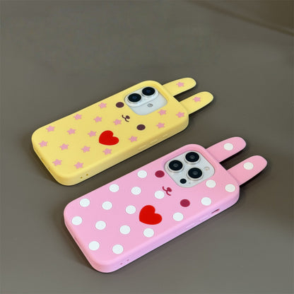 Heart Bunny Ears Silicone Phone Case