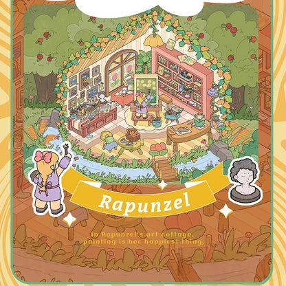 Reversed Fairy Tale 3D Sticker | 4 Cute Miniature Scenes