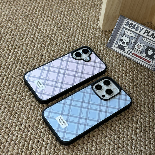 Light Color Plaid Acrylic Phone Case
