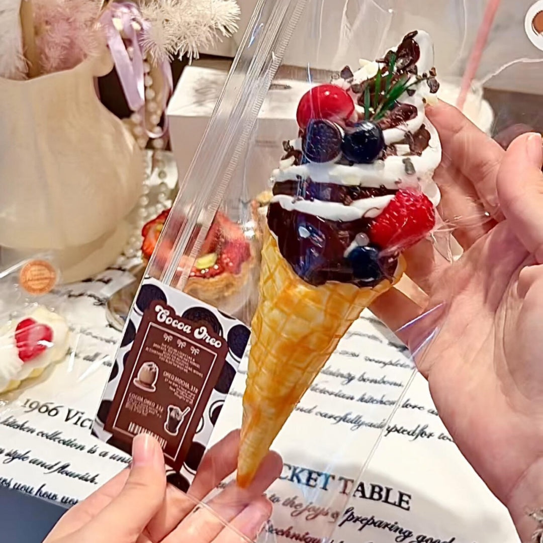 Chocolate Ice Cream Crispy Cone Squishy