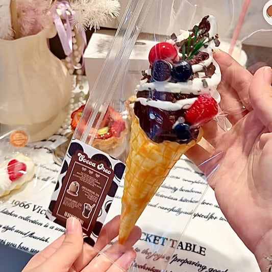Chocolate Ice Cream Crispy Cone Squishy