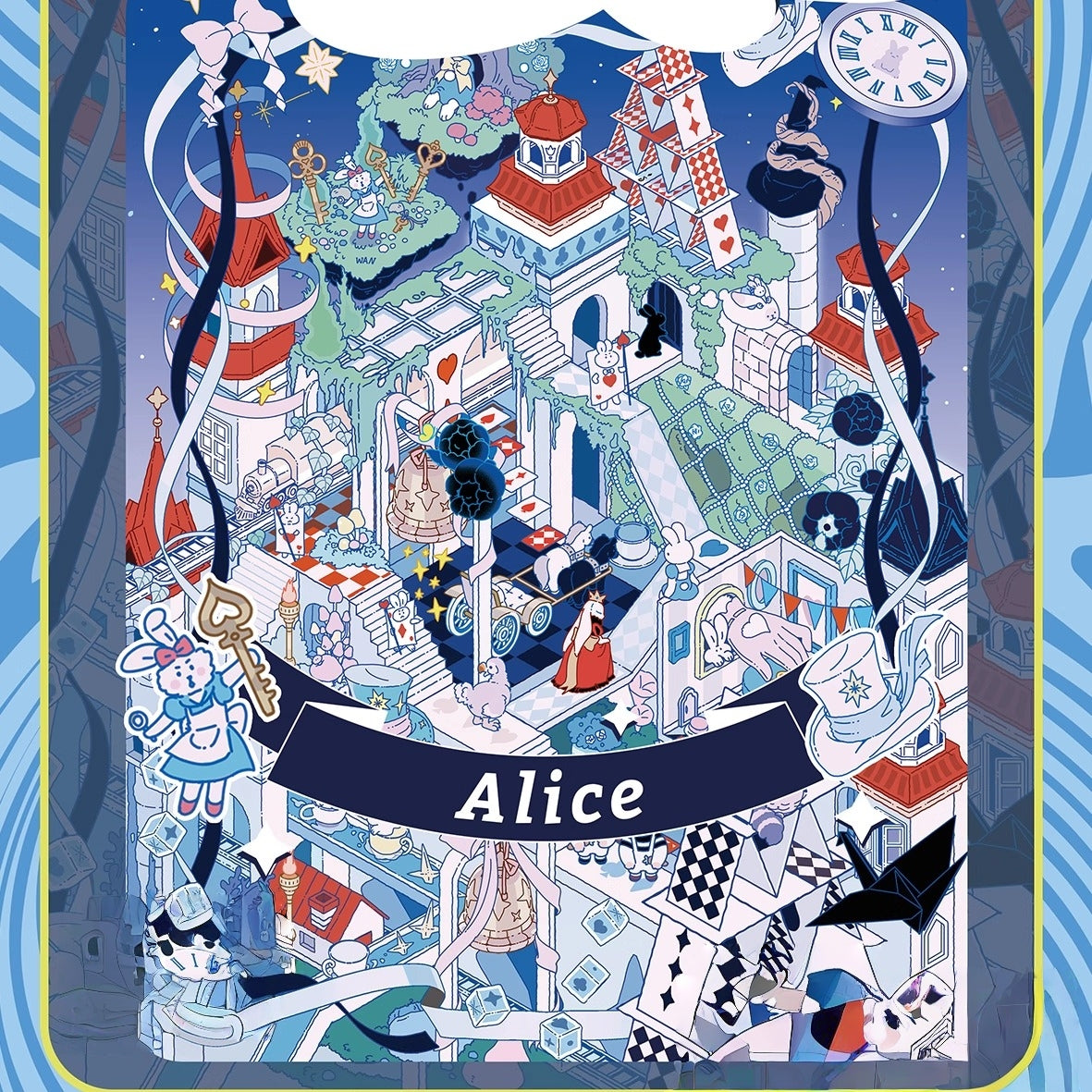 Reversed Fairy Tale 3D Sticker | 4 Cute Miniature Scenes